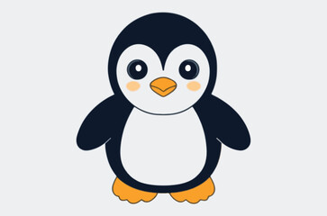 penguin vector, icon vector illustration, penguin silhouette of a penguin isolated on a white background