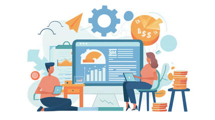 A startup founder consulting with a banking advisor on securing funding, managing expenses, and scaling their business through tailored banking solutions.