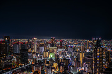 Fototapeta premium キラキラ輝く大阪梅田の夜景 【大阪夜景】