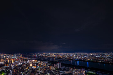 Obraz premium キラキラ輝く大阪梅田の夜景 【大阪夜景】