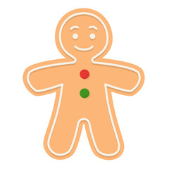 Ginger Bread Christmas Vector Icon Element, Aesthetic Christmas Doodle Icon