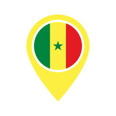 Senegal flag location icon