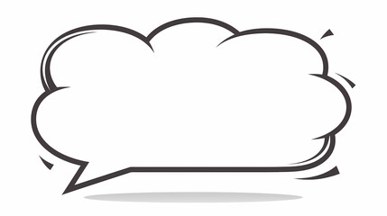 Classic comic speech bubble with a clean design for dialogue.