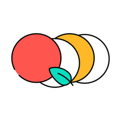 slice sausage meat line icon vector. slice sausage meat sign. isolated symbol illustration