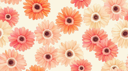 Fototapeta premium A vibrant arrangement of colorful flowers on a soft background, perfect for spring-themed projects and floral designs.