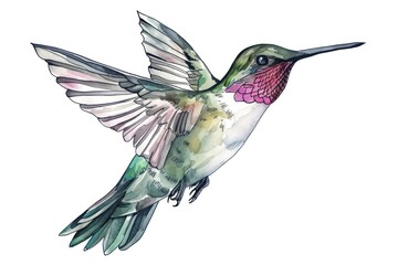 Obraz premium Hummingbird hummingbird cartoon animal.