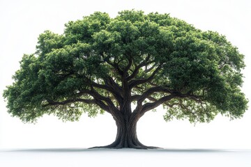 tree with a broad trunk and sprawling branches