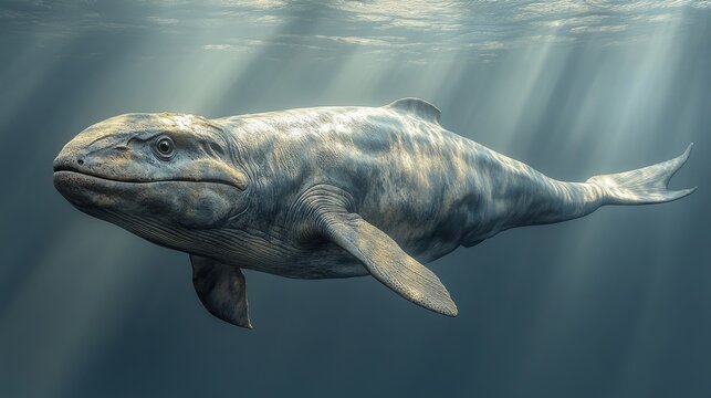prehistoric ichthyosaurus swimming gracefully