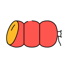 ham sausage meat line icon vector. ham sausage meat sign. isolated symbol illustration