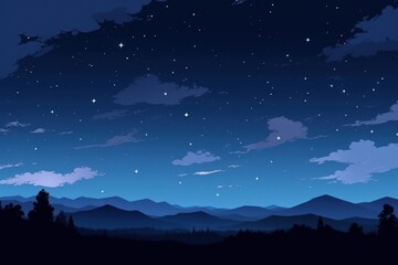 Midnight sky landscape outdoors nature.