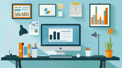 A tech-forward workspace that boosts productivity through automation, streamlined design, and integrated digital tools for easy task management.