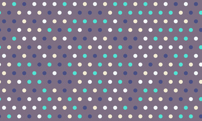 Seamless spotted pattern with colorful round shapes, ideal for abstract backgrounds, wallpaper, or textile prints with a geometric touch.