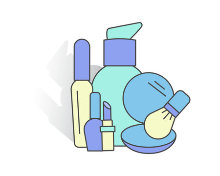 recommend clip art: Beauty, Body Care and Cosmetics. Vector Linear Flat Icons and Design Elements