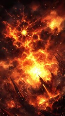 Molten metal flowing from a large ladle into a mold