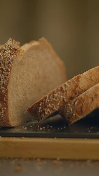Freshly Sliced Artisan Bread with a Beautifully Crunchy, Irresistible and Delightful Crust