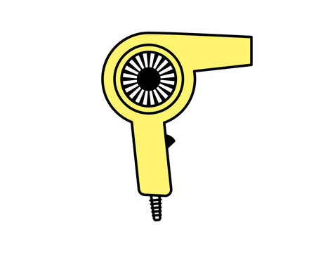 recommend clip art: Hair dryer Line Icon fashion hairdryer of hairdresser to blow-dry and electric hair-dryer blower. Barber styling appliance. Vector cartoon illustration