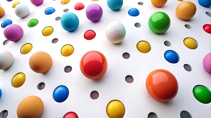 colorful 3D wallpaper baground, A repeating pattern of simple multiple colors dots. HD