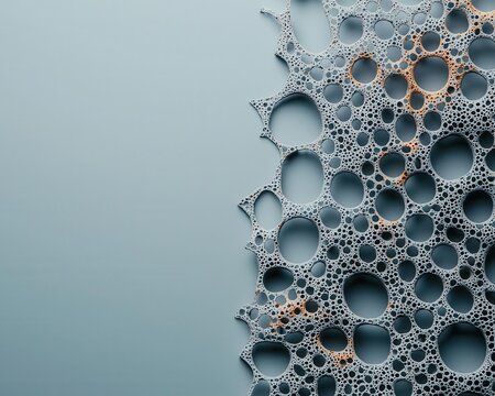 Close-up of microstructure of cementitious composite material under a microscope, Materials Engineering, civil engineering innovation