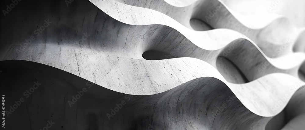 Poster minimalist monochromatic abstract backdrop featuring unique geometric shapes and subtle textures hig
