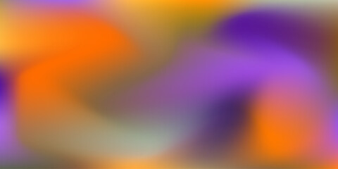 Halloween Gradient Background, Abstract Purple Dark Orange Texture. Vector Wave Gradation Pattern