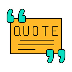 quote testimonial line icon vector. quote testimonial sign. isolated symbol illustration