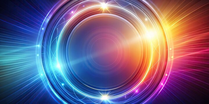 Abstract circle background representing law of attraction at a tilted angle