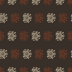Seamless Christmas shiny stars vector pattern for festive design