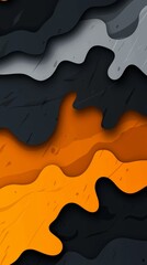 Obraz premium A tight shot of a cell phone screen showcasing an orange and black pattern at its base