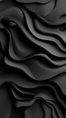 Obraz premium An abstract background in black and white features wavy lines forming a undulating wave