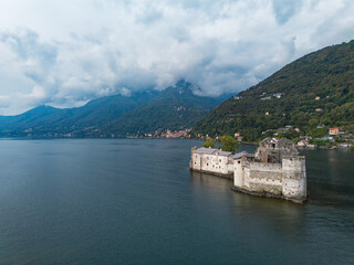 The Cannero castle island on Lake Maggiore