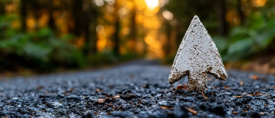  A tiny white tree alongside the road, surrounded by a backdrop of forest trees