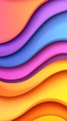 Fototapeta premium A tight shot of a smartphone's back, featuring a vibrant wave pattern design