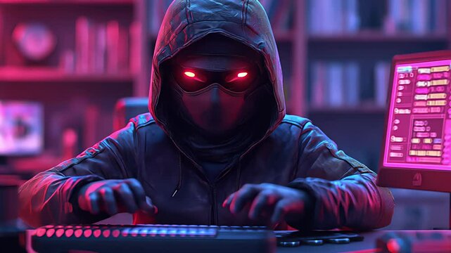 cyber criminal hacking. Created with generative AI.