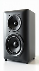 Obraz premium Ultra modern sound speakers and subwoofer on white background