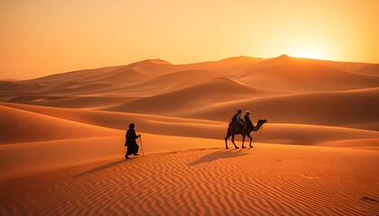 camel in the desert