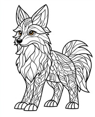 Obraz premium Coloring page for kids, coloring page animal dog.