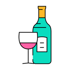 zinfandel red wine line icon vector. zinfandel red wine sign. isolated symbol illustration