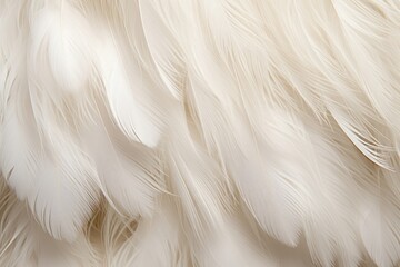Obraz premium White feather texture animal bird fur.
