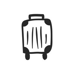 Hand drawn Vector Illustration of Vacations and summer holiday symbols. Collection of travel and tourism elements.