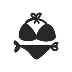 Hand drawn Vector Illustration of Vacations and summer holiday symbols. Collection of travel and tourism elements.