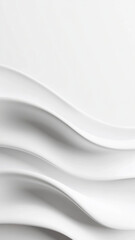 Obraz premium Smooth, flowing waves in calm, minimal background create serene and elegant atmosphere. design emphasizes simplicity and tranquility. Vertical 4K smartphone wallpaper