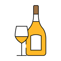 chardonnay white wine line icon vector. chardonnay white wine sign. isolated symbol illustration
