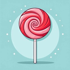 lollipop candy cartoon vector