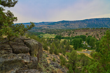 View from the bluffs above Page Creek Campground, Oregon.