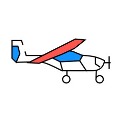 light sport airplane aircraft line icon vector. light sport airplane aircraft sign. isolated symbol illustration