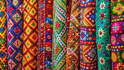 Abstract colorful trendy background with bandhani textile patterns