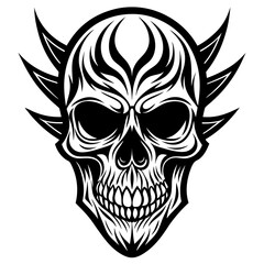 tribal skull tattoo