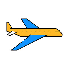 passenger airliner airplane line icon vector. passenger airliner airplane sign. isolated symbol illustration