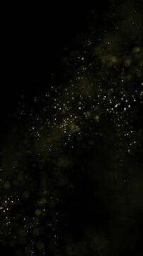 Vertical Golden Particle Background