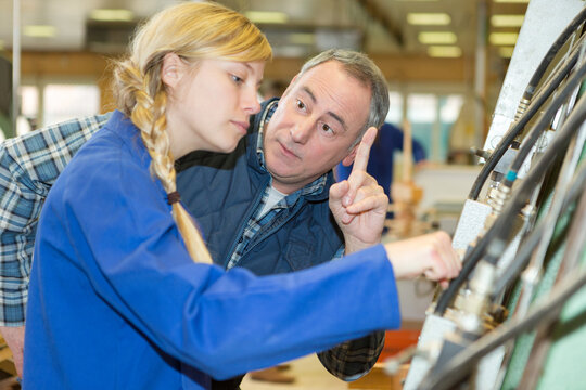 young female trainee made an error at work